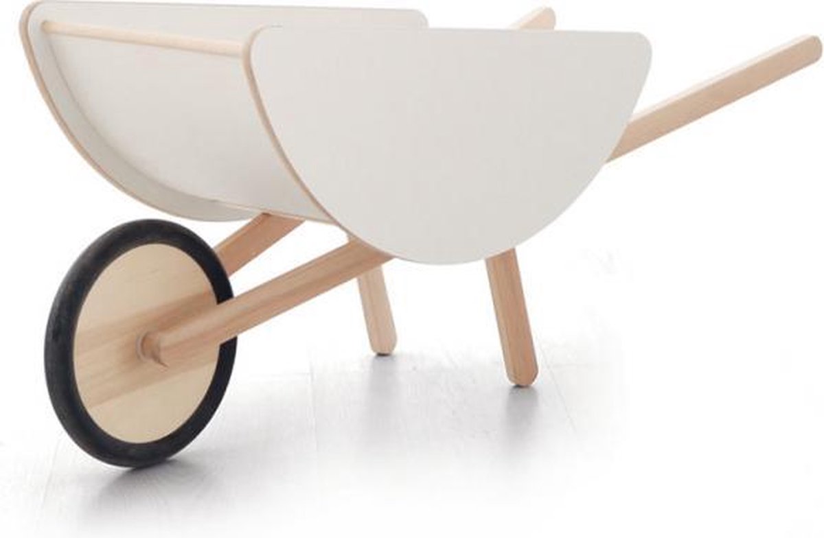 Houten kruiwagen wit Ooh Noo