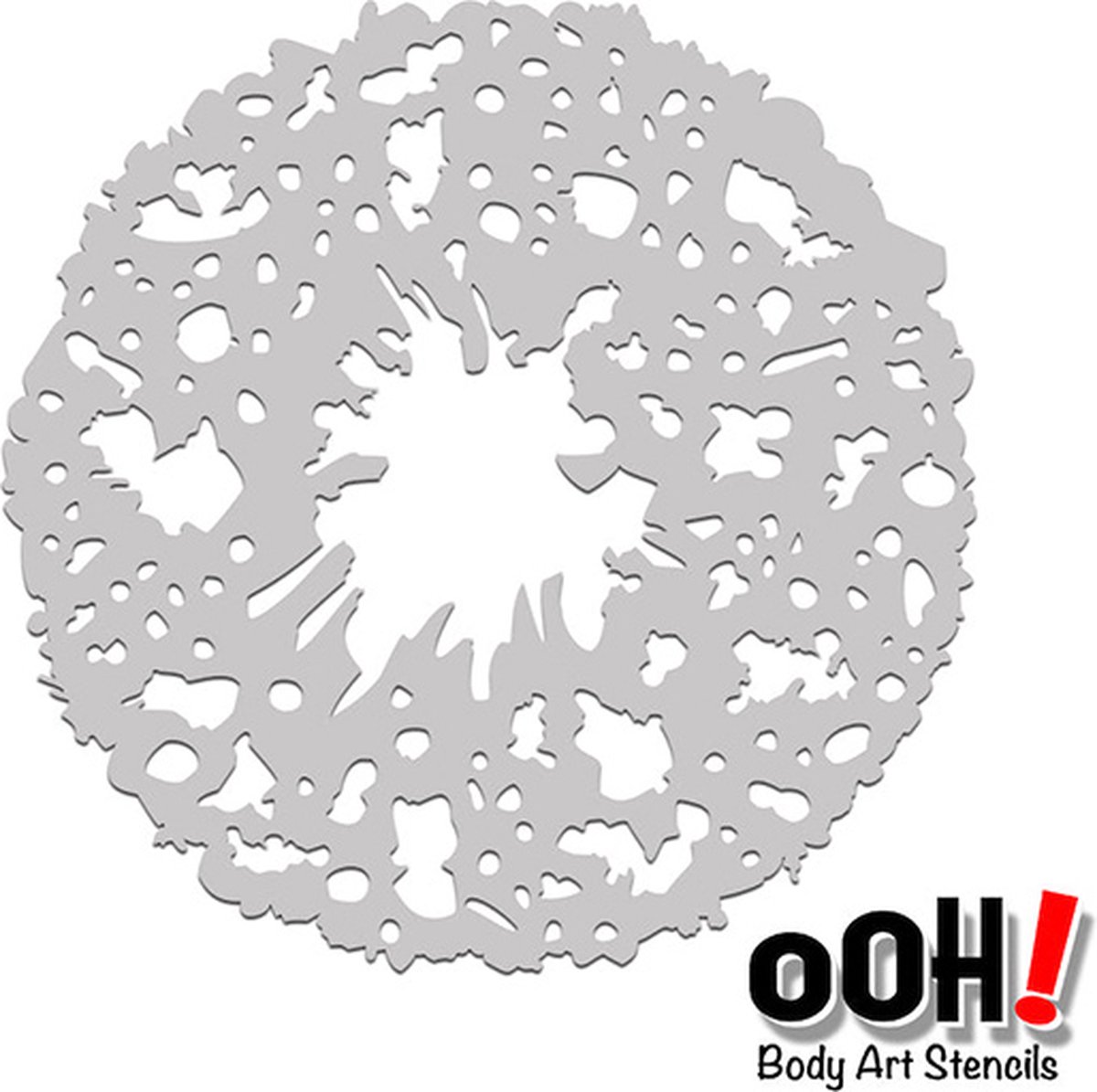 oOh Body Art Blood Splatter Sphere Stencil S15