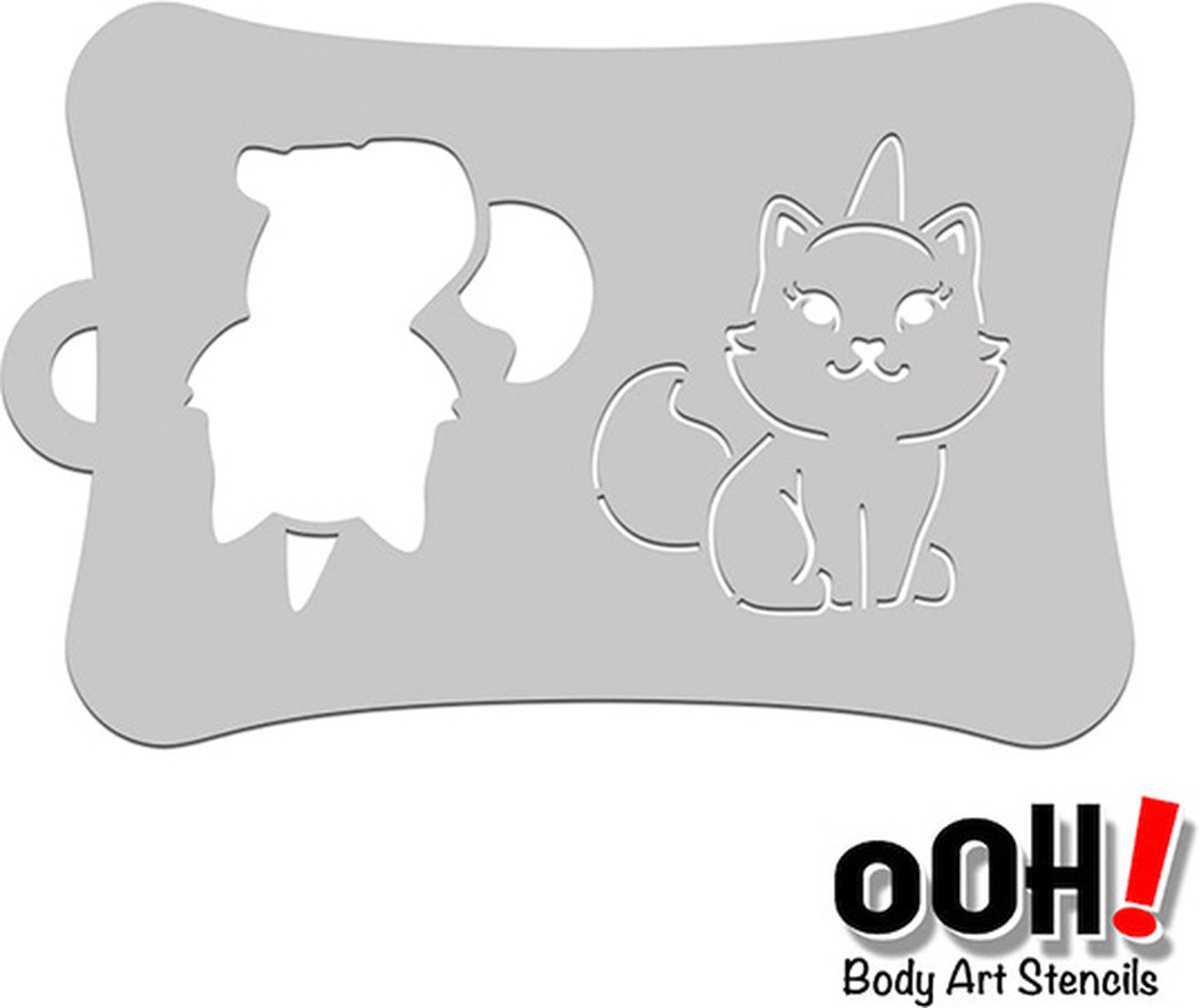 oOh Body Art Caticorn Stencil