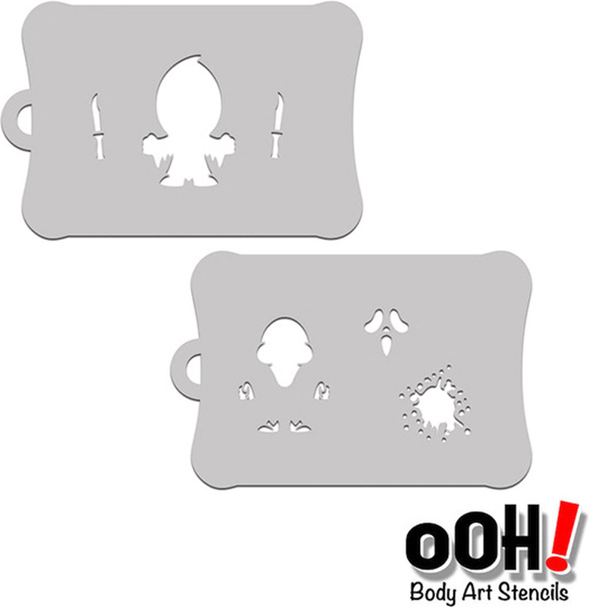 oOh Body Art Ghost Face Stencil