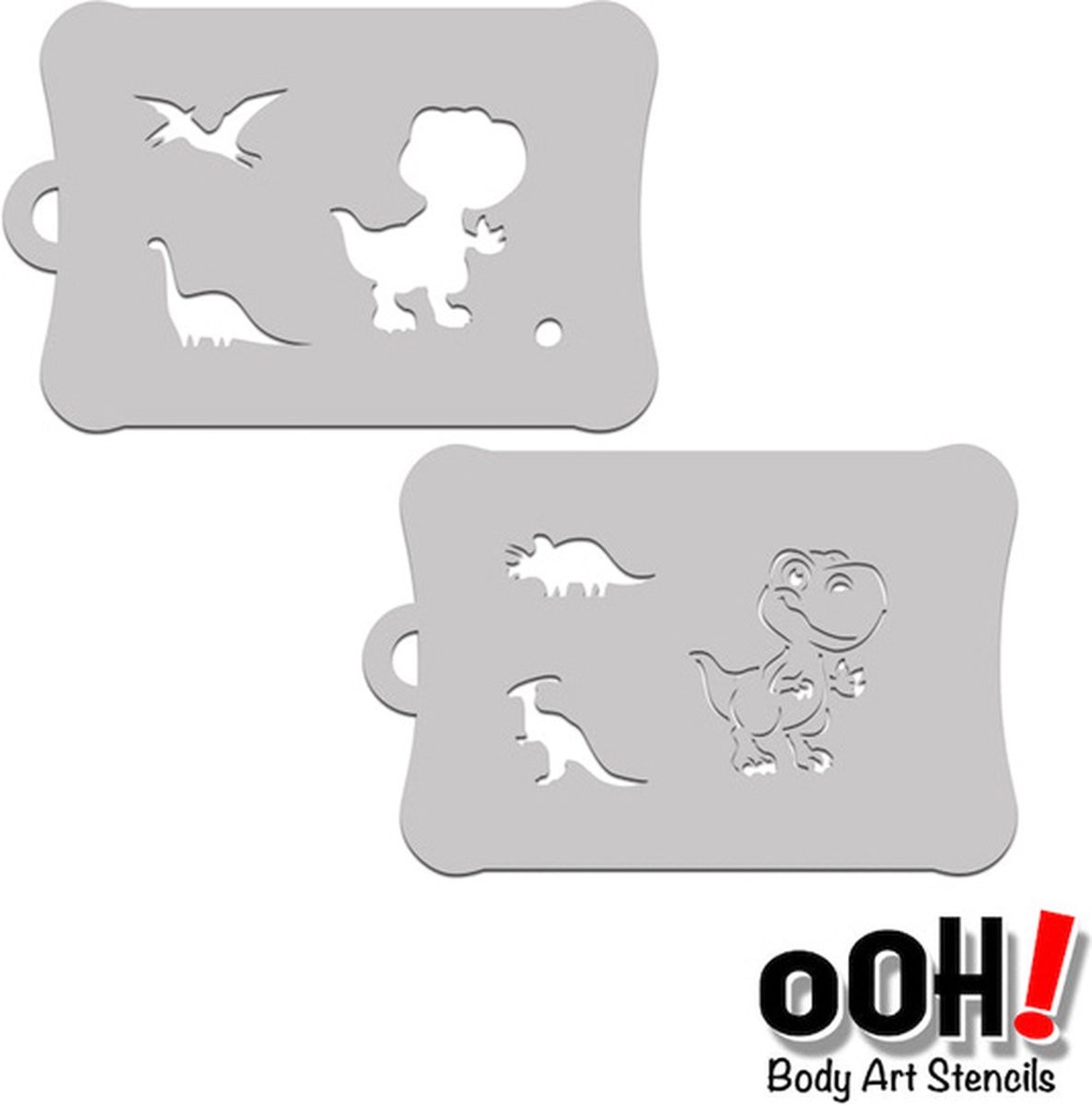 oOh Body Art Happy T-Rex Dinosaur Stencil