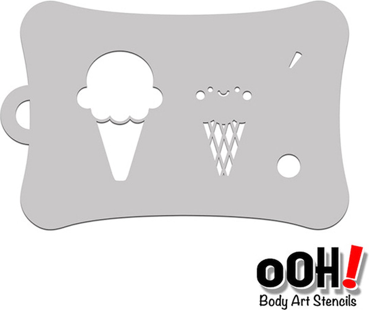 oOh Body Art Ice Cream Stencil