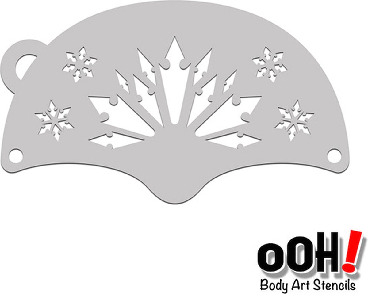 oOh Body Art Snowflake Princess Mask Face Paint Stencil K012