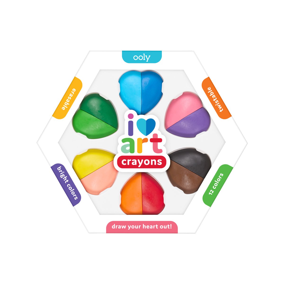 Ooly - I Heart Art Erasable Crayons