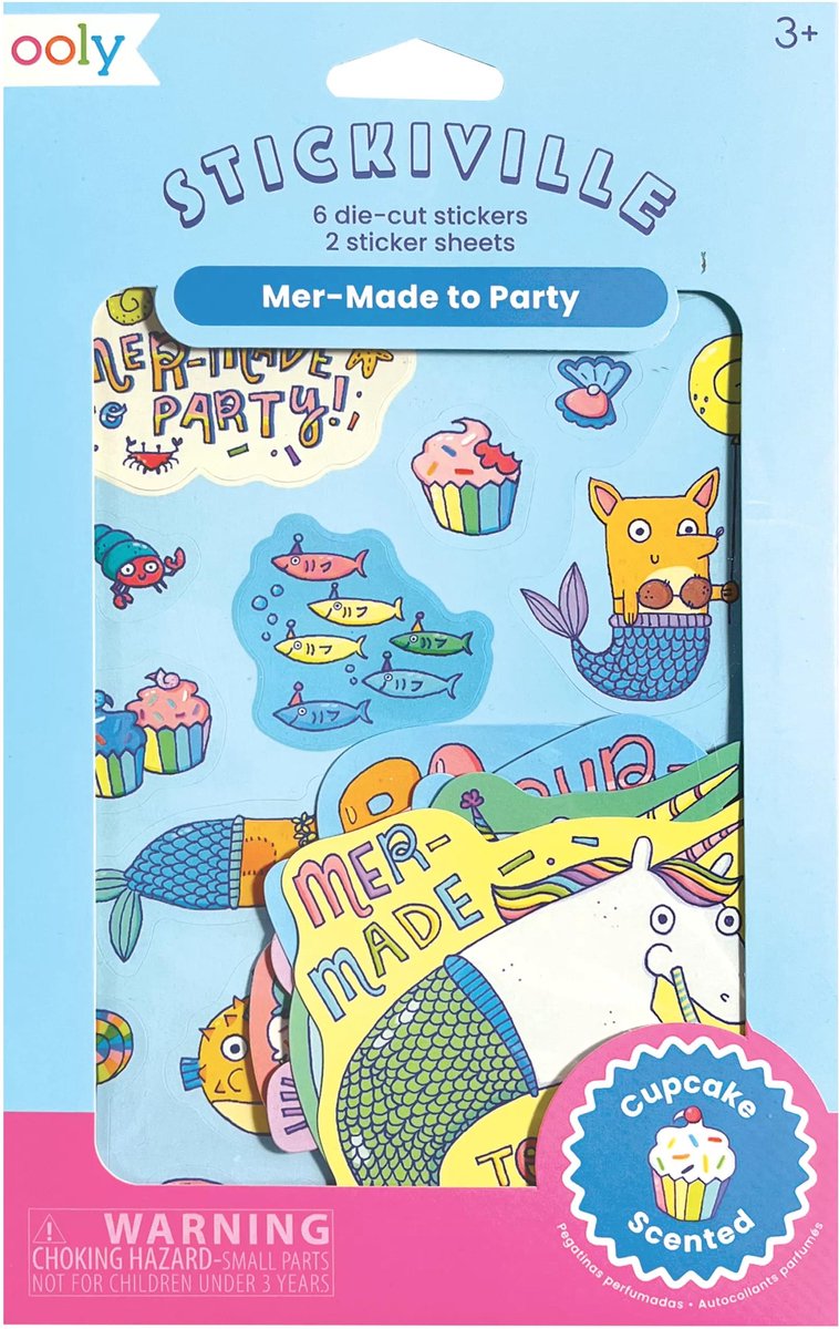 Ooly - Stickiville Stickers: Mermade To Party - Scented (2 Sheets & 6 Die-Cut)