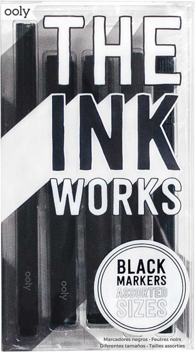 Ooly - The Ink Works markeerstiften zwart