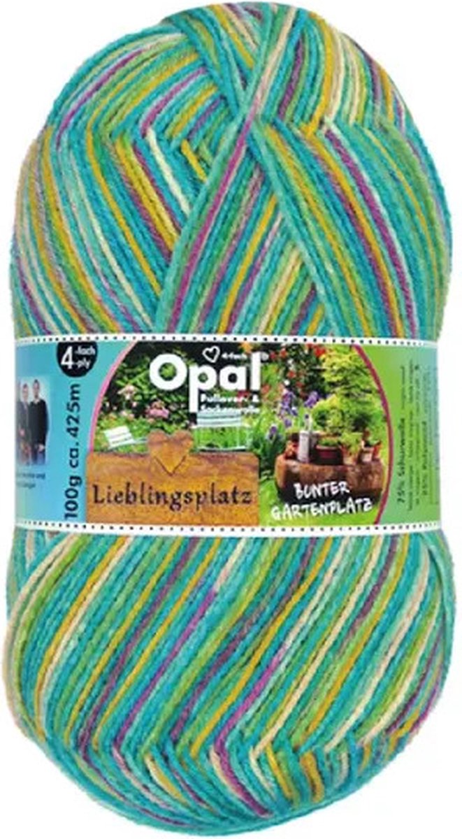 Opal Sokkenwol - Lieblingsplatz - Bunter Gartenplatz - 4ply - 11464