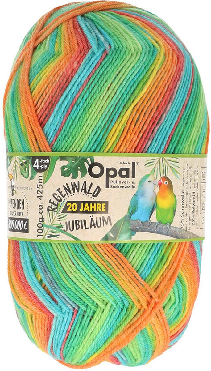 Opal Sokkenwol - Regenwoud - Turteln in der Geisterbahn - 4ply - 9777