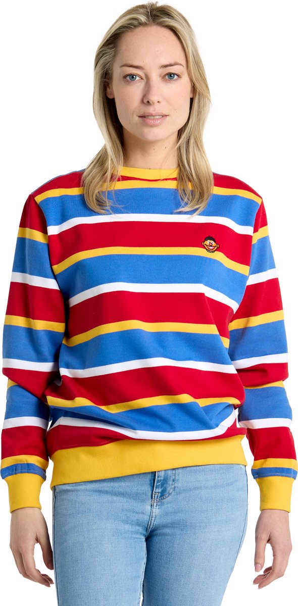 OppoSuits Ernie™ Sweater - Unisex Sesamstraat Trui - Kleding voor Bert & Ernie Outfit - Lange Mouwen - Carnaval - Rood, Blauw, Geel - Maat: M