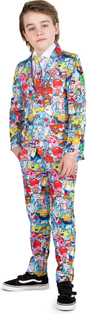 OppoSuits Kids SpongeBob™ Frenzy - Jongens Carnavals Pak - Nickelodeon Pak - Meerkleurig - Maat: EU 98/104