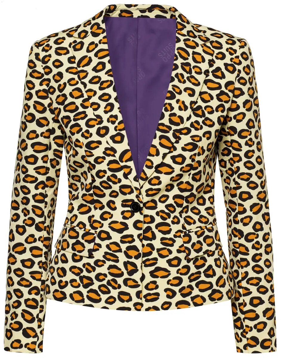 OppoSuits Lady Jag - Dames Blazer - Stijlvolle Dames Colbert - Carnaval, Halloween en Meer - Panter Print - Maat: EU 46