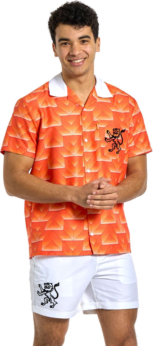 OppoSuits Orange Legend 88 - Heren Zomer Set - Bevat Shirt En Shorts - Retro EK Oranje Outfit - Nederlandse Elftal En Koningsdag Set - Maat XXL