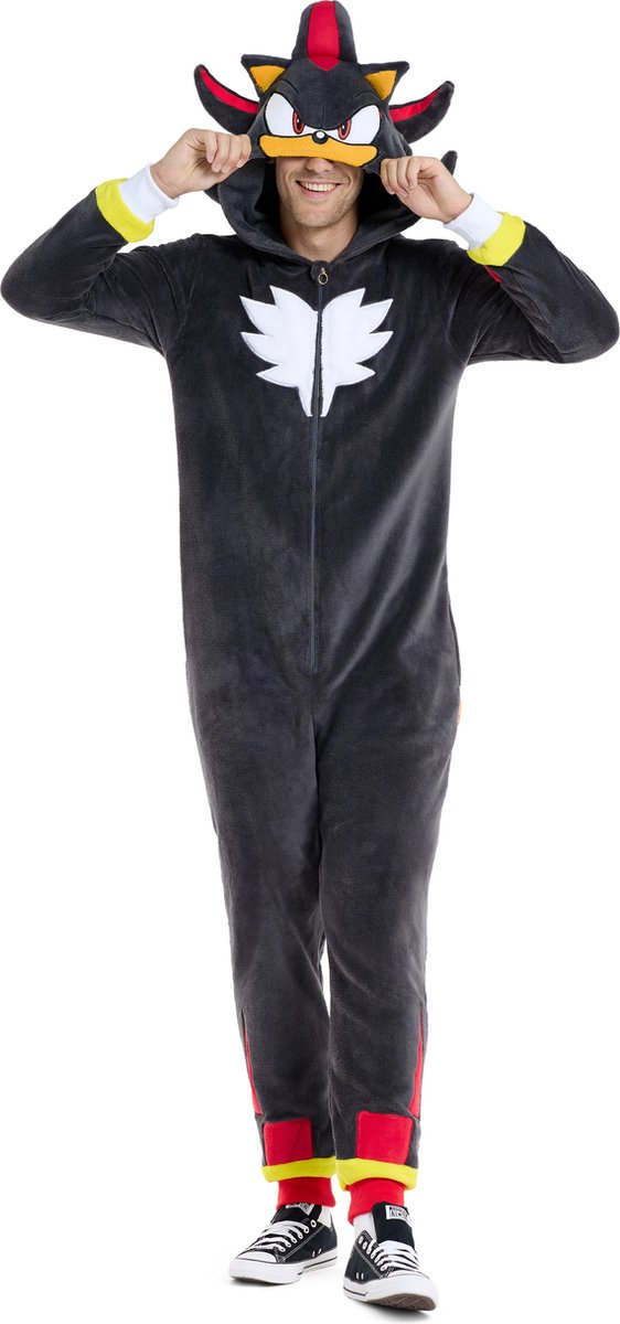 OppoSuits Shadow Onesie - Unisex - Huispak - Jumpsuit - Carnavalskleding - SEGA - Zwart - Maat M