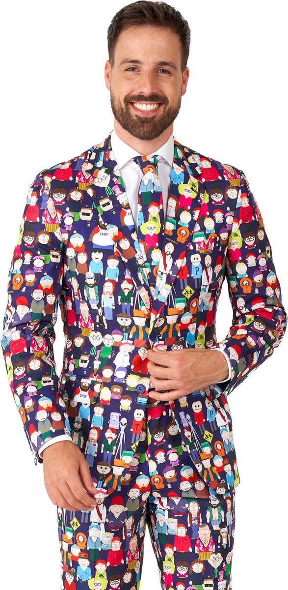 OppoSuits South Park™ - Heren Halloween Kostuum - South Park Pak - Meerkleurig - Carnavalskleding - Maat: EU 54