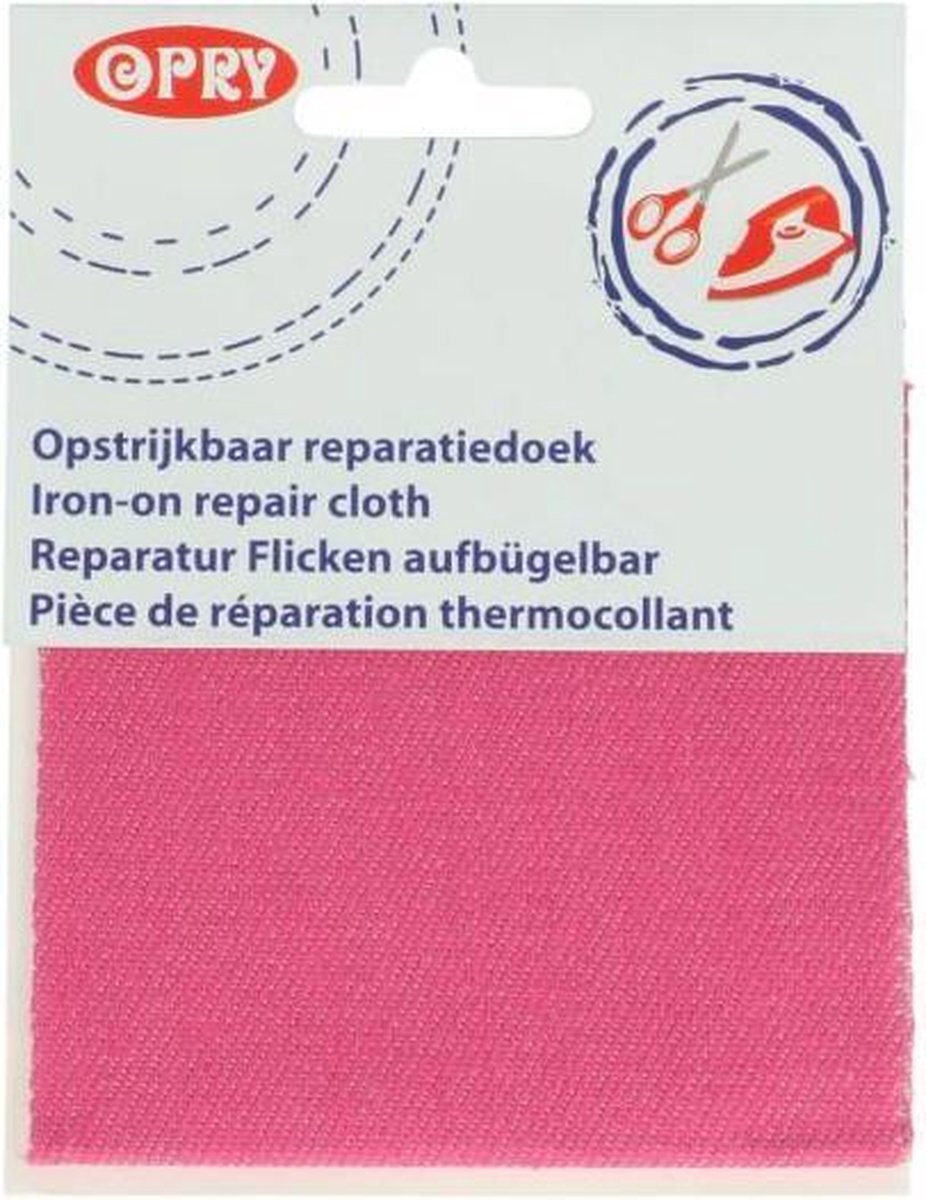 OPRY REPARATIEDOEK JEANS OPSTRIJKBAAR 10X40CM COLOR PINK