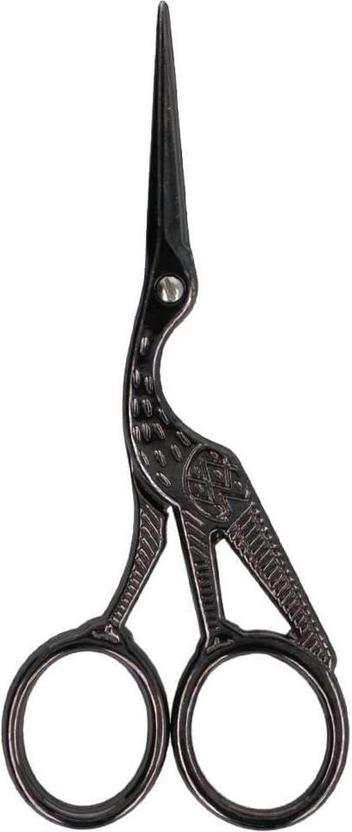   borduurschaar ooievaar zwart nikkel