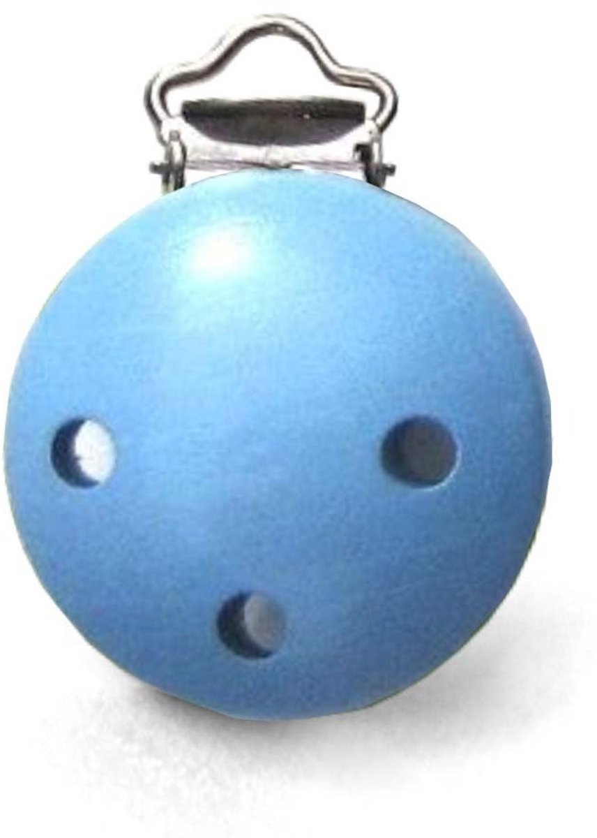 Speenclip hout lichtblauw