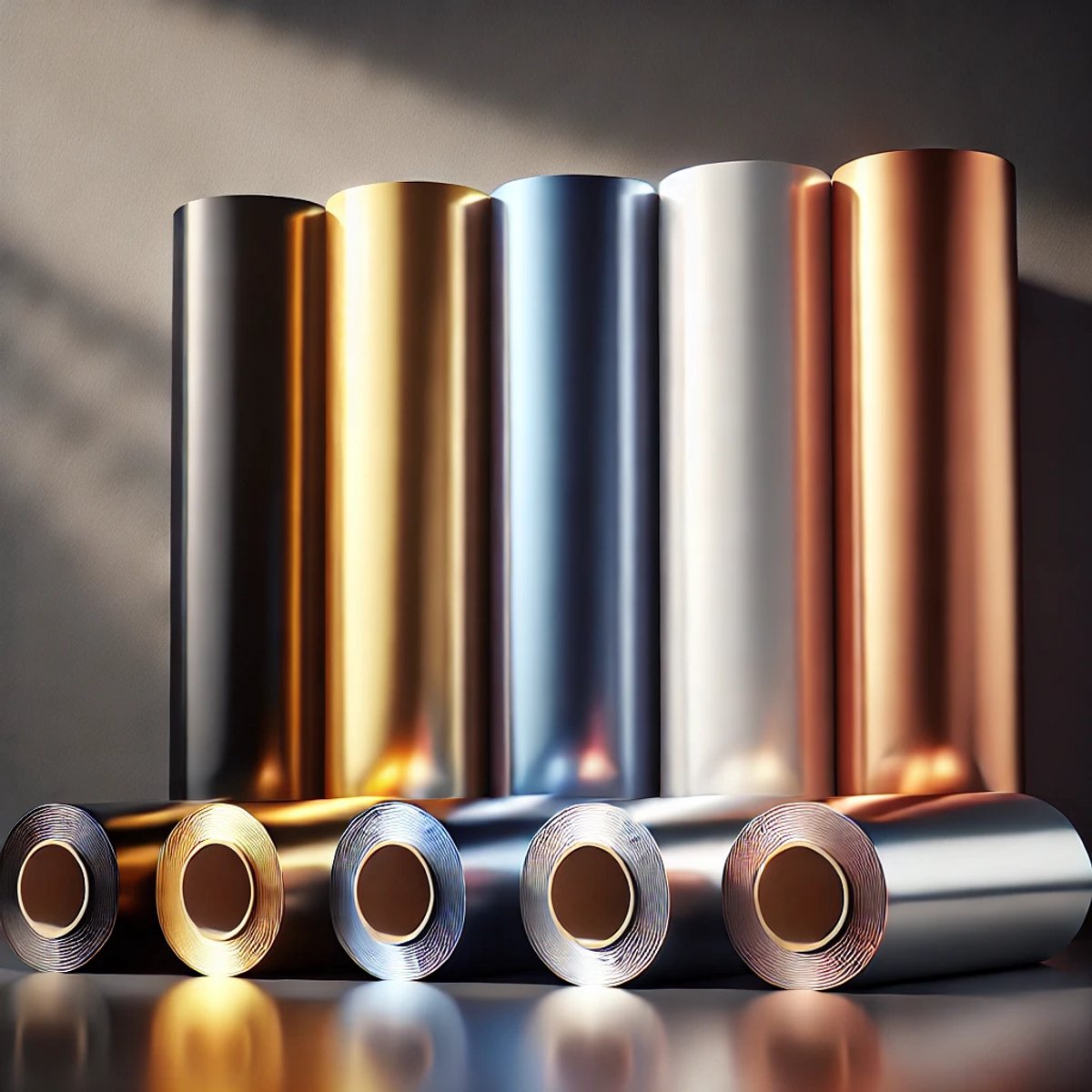 Vinyl Pakket Glans – 5 Rollen 30,5x5m(Zilver, Goud, Wit, Zwart, Koper) – Geschikt voor Cricut, Loklik, Brother & Silhouette Cameo – Flexibel & Duurzaam