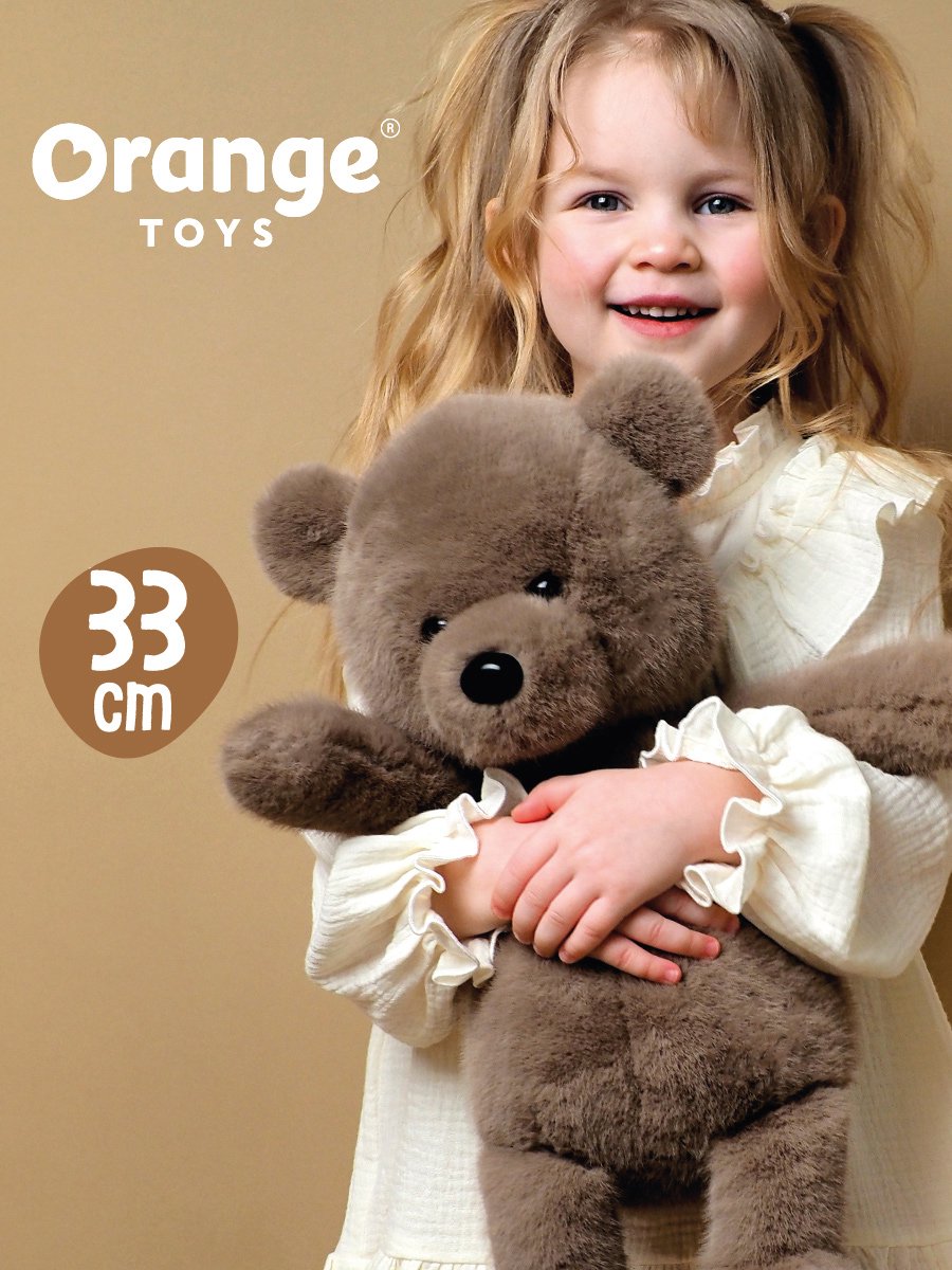 Orange Toys teddybeer knuffel Moka multicolor 44 cm speelgoed.