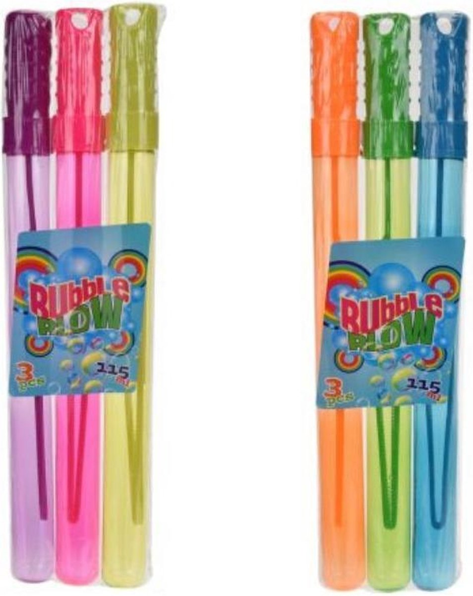 Orange85 Bellenblaas zwaard - 3 stuks - 150 ml - kind - diverse kleuren - buitenspeelgoed - mega bellenblaas