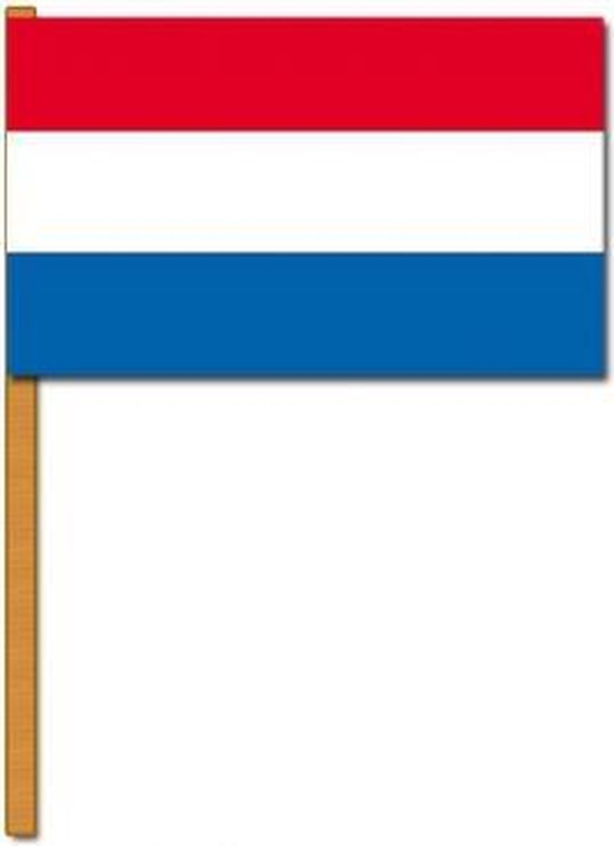 Nederlandse luxe zwaaivlag 30x45 cm