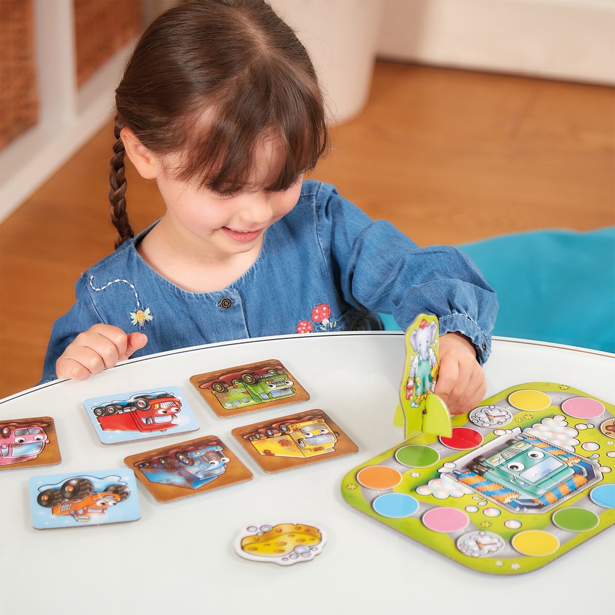 Orchard Toys - Mucky Trucks - Educatief bordspel - Maak de vrachtwagens schoon - vanaf 3 jaar