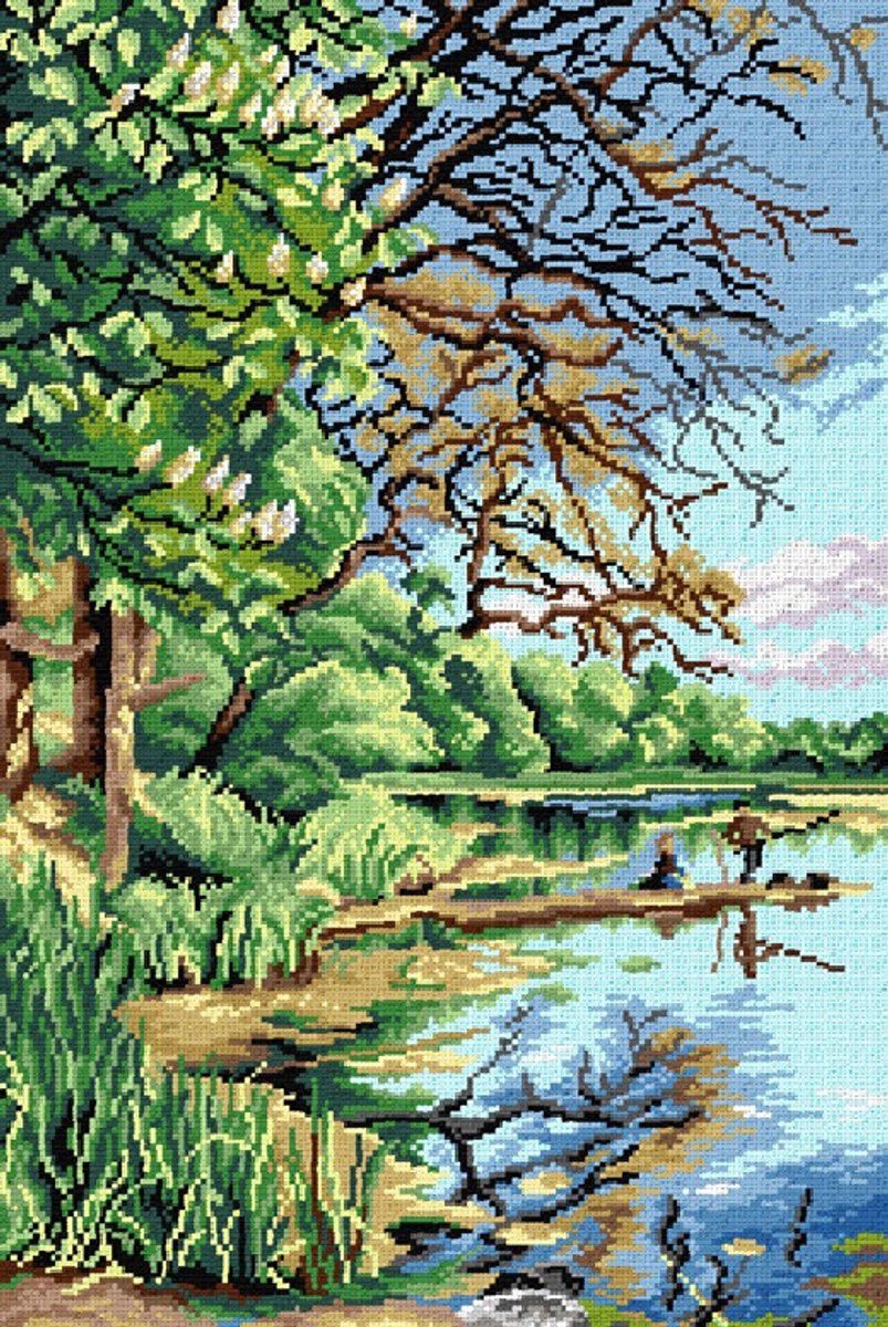 Borduurstramien Orchidea - 3525 - After Peder Mork Monsted Fisherman - ORCHIDEA 40 x 60 (STRAMIEN ZONDER GARENS)