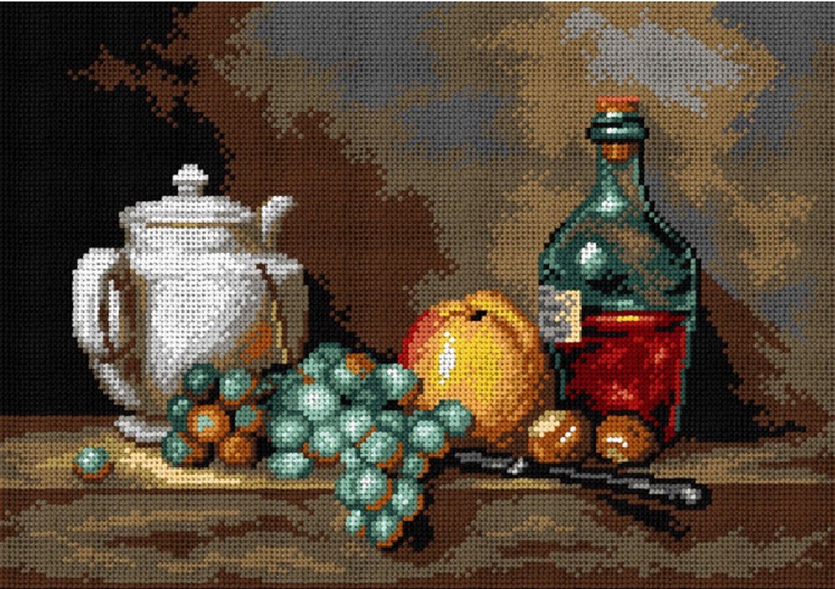 Borduurstramien Orchidea - 3537 - After Jean Chardin - Still Life with Teapot - (STRAMIEN ZONDER GARENS)