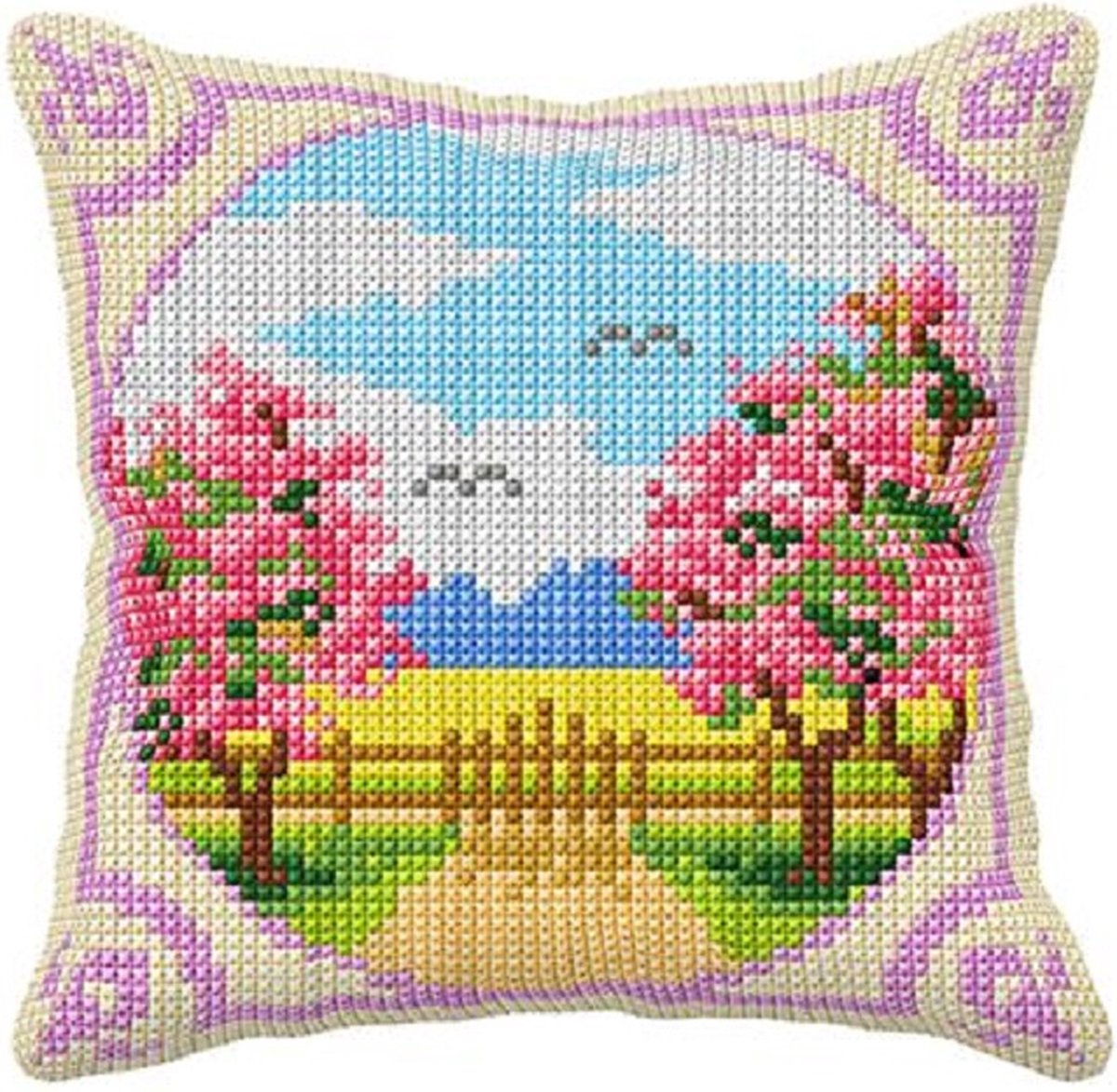 Kussenpakket Lente borduurpakket - Orchidea