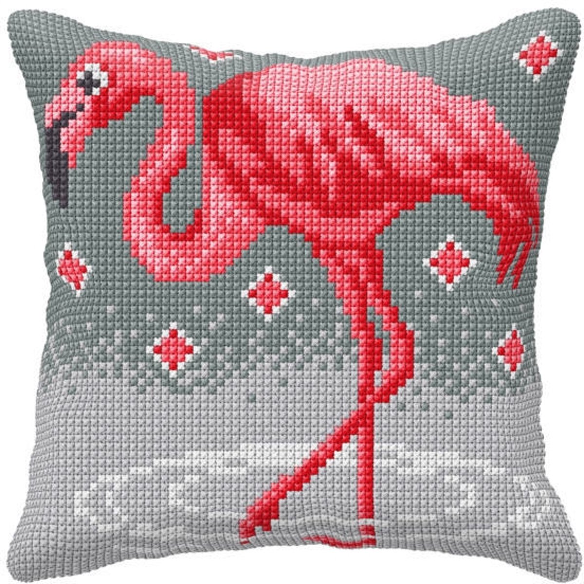 kruissteekkussen 9062 flamingo