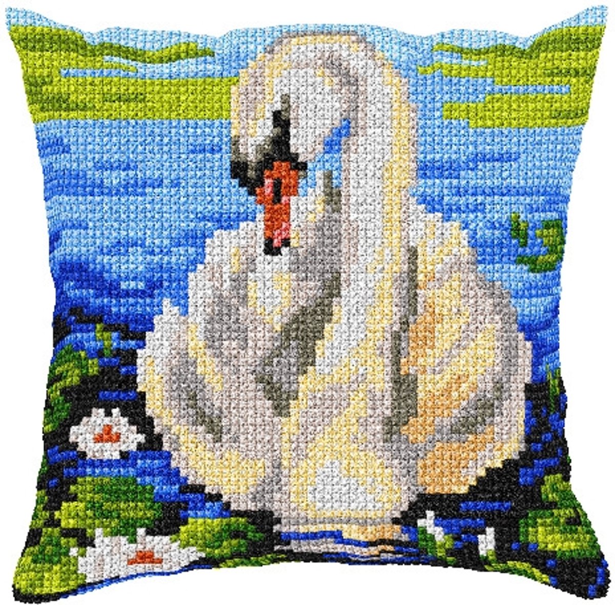 kruissteekkussen 9568 zwaan