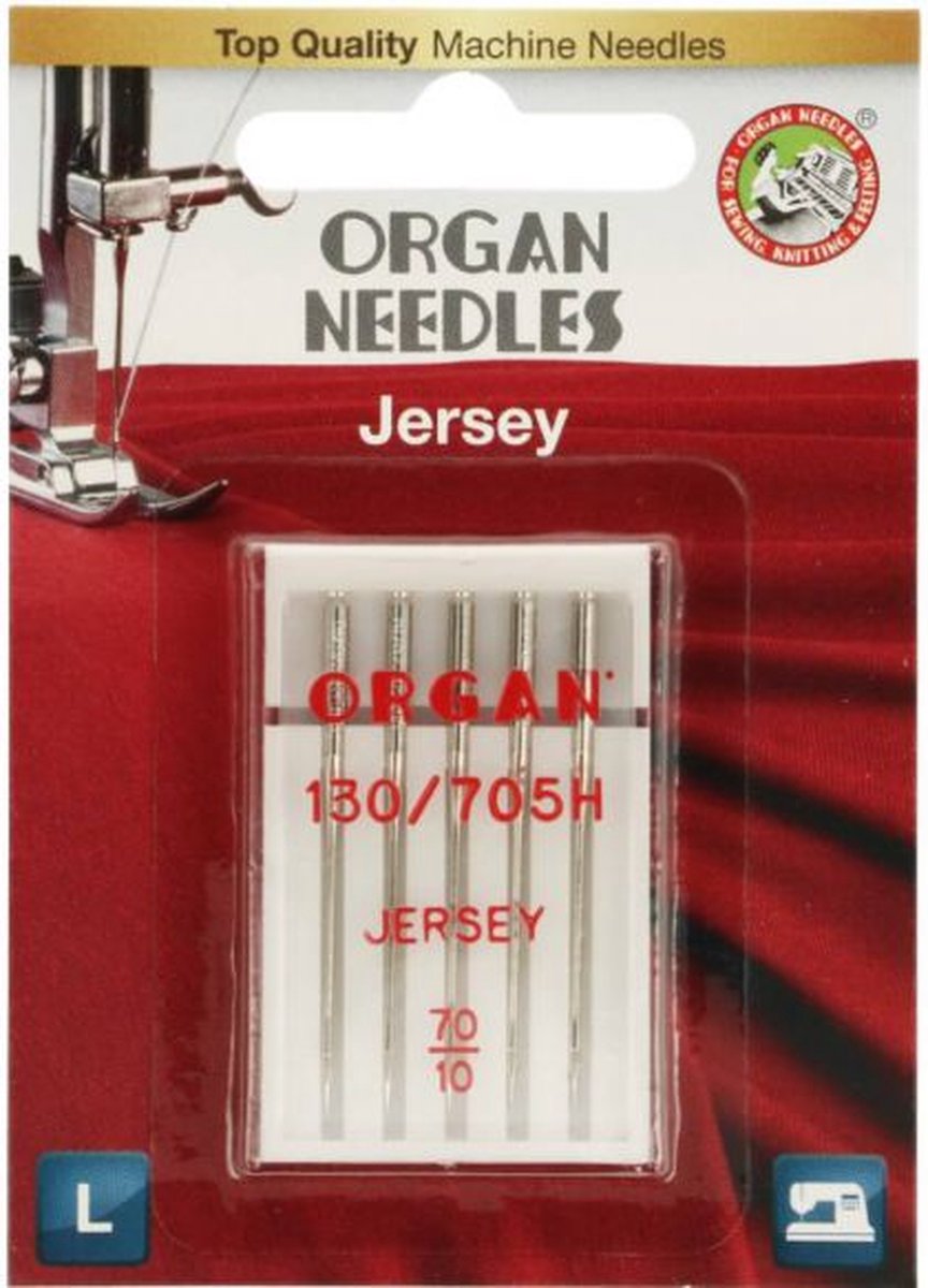 Organ Needles - Jersey - 130/705H - 70/10 - 5 naaimachine naalden