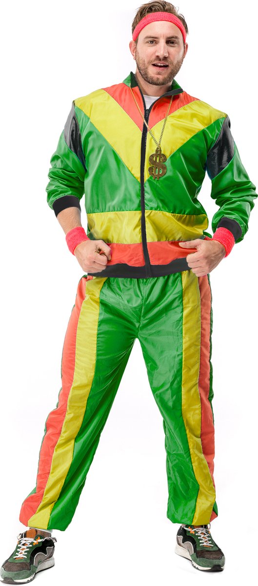 80s Retro Trainingspak Rasta Carnaval - Man