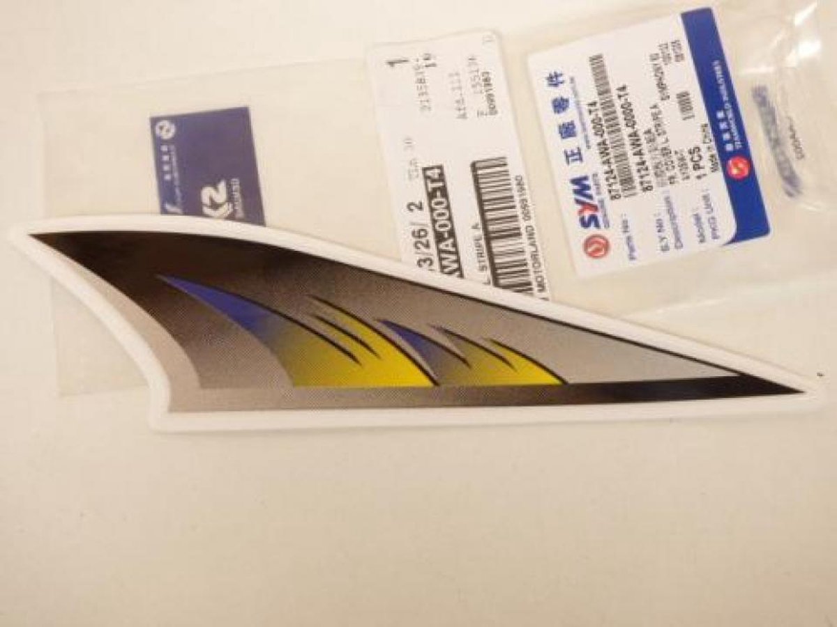 Autocollant stickers origine pour scooter Sym 50 Symphony 87124-AWA-000-T4 Neuf