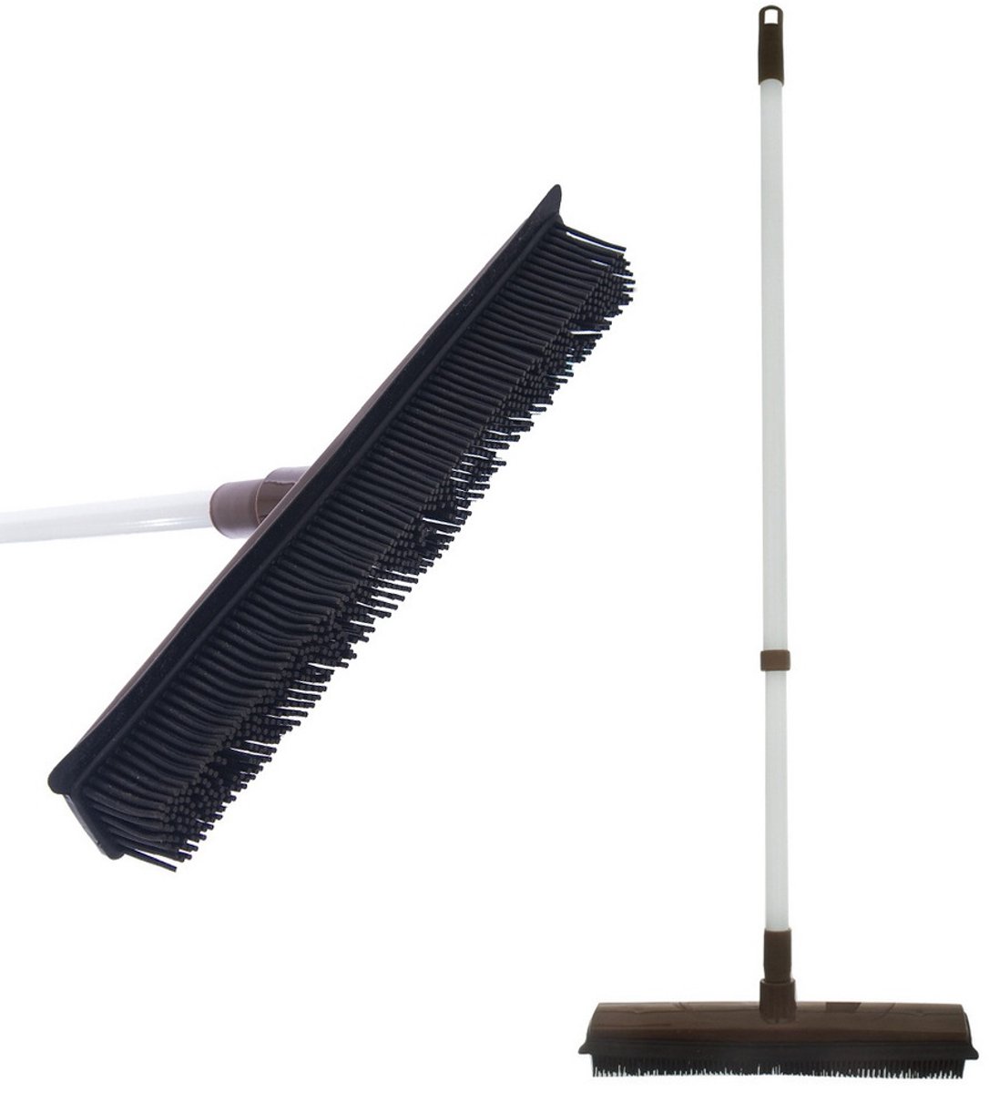 Orion - Telescoopstalen Rubber Bezem - 73-126 cm - Waterspuit