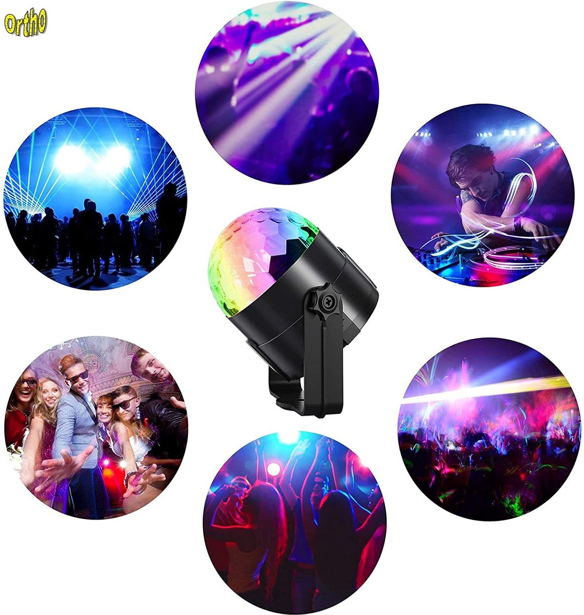  ® -   met Afstandsbediening - Feestverlichting - Disco Bal – Kinderen/Volwassenen  - Discoverlichting - Disco Lamp - Zwart