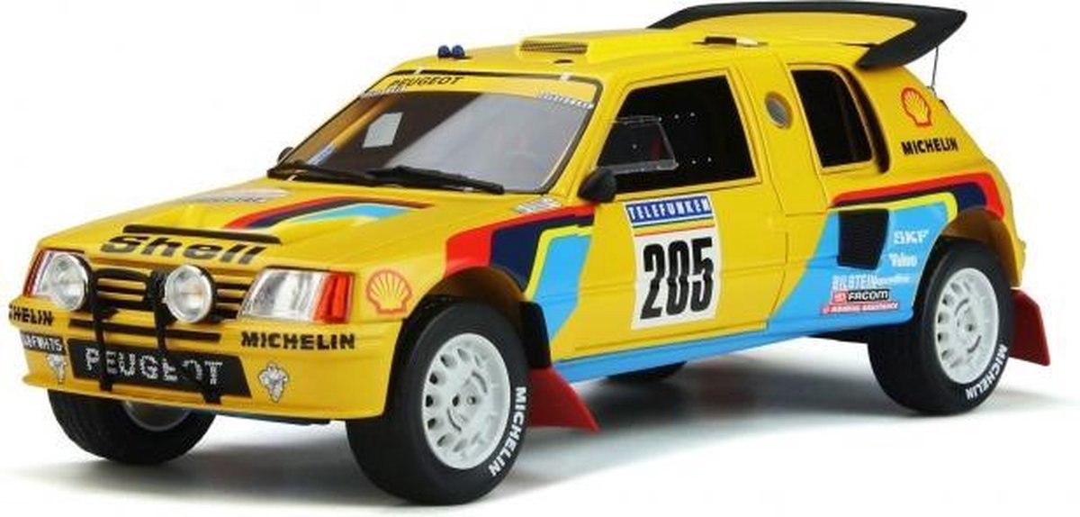 Otto Mobile Peugeot 405 T16 Grand Raid 1990 Geel 1:18