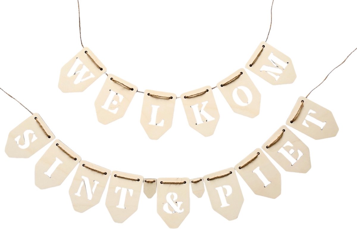 Houten Sinterklaas Slinger.