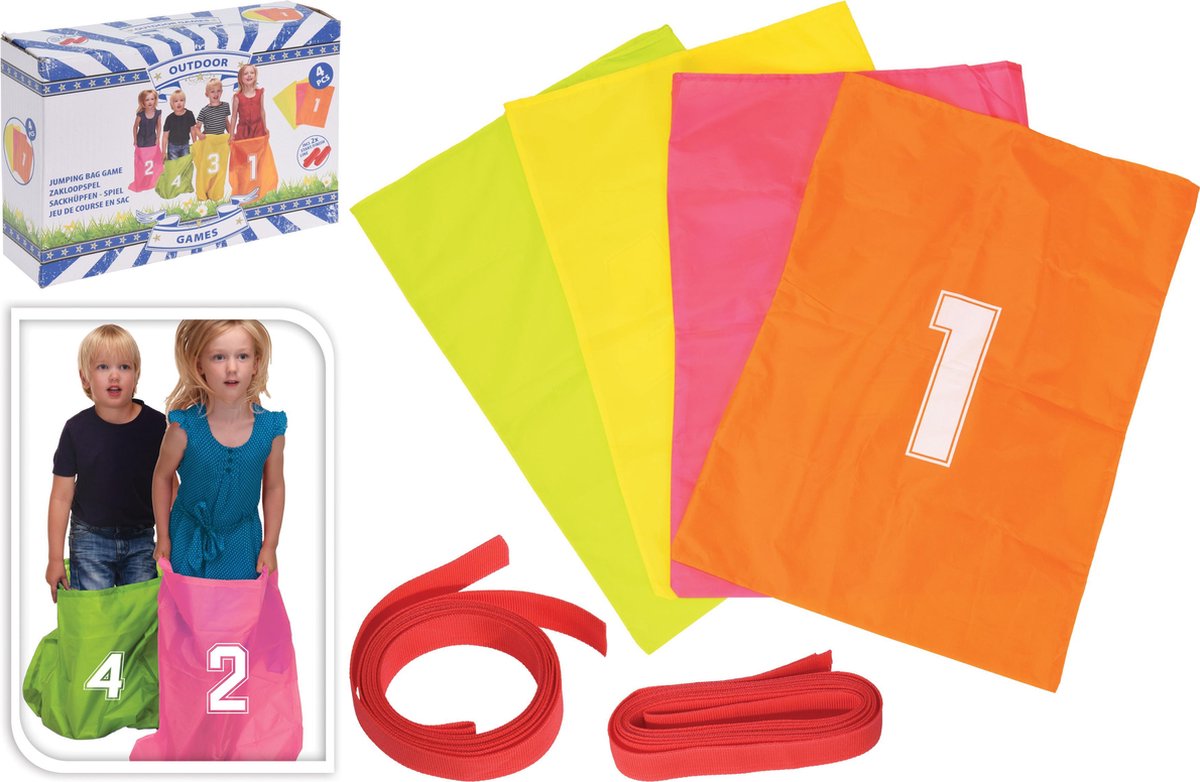 Zakloopspel voor 4 personen - 6 delige set - plezier - buitenspeelgoed