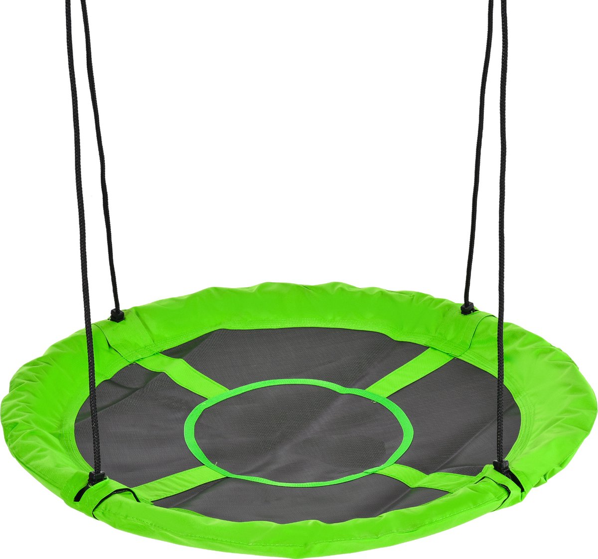 Outsunny - Nestschommel - met Touwen - Weerbestendig - Ø110 cm