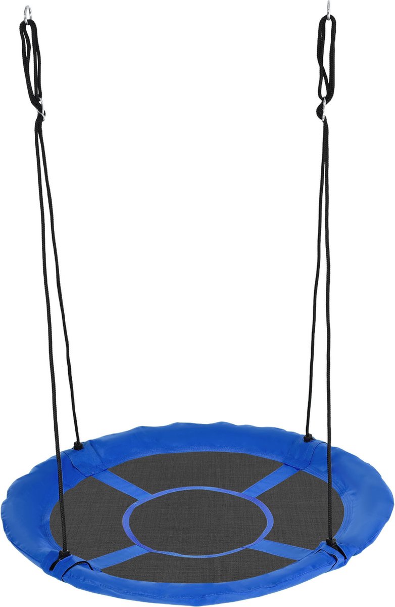 Outsunny - Peuterschommel - Weerbestendig - Ø110 cm - Blauw