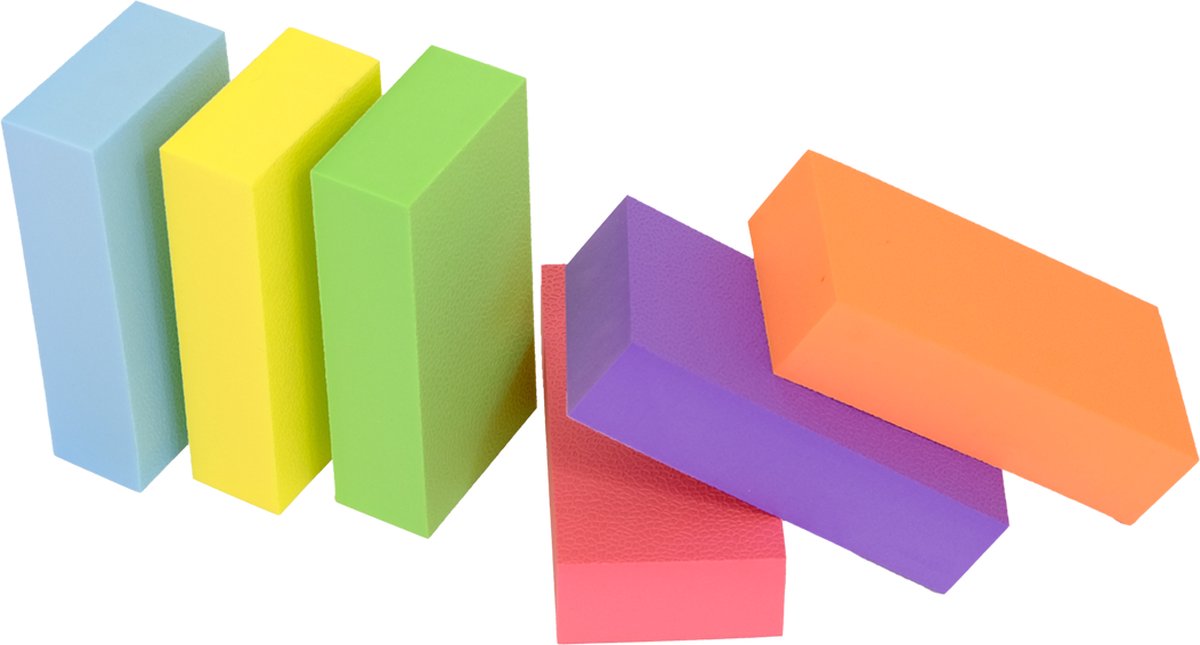 MD Sport - EVA foamblokkenset van 6 - Groot - 6 kleuren