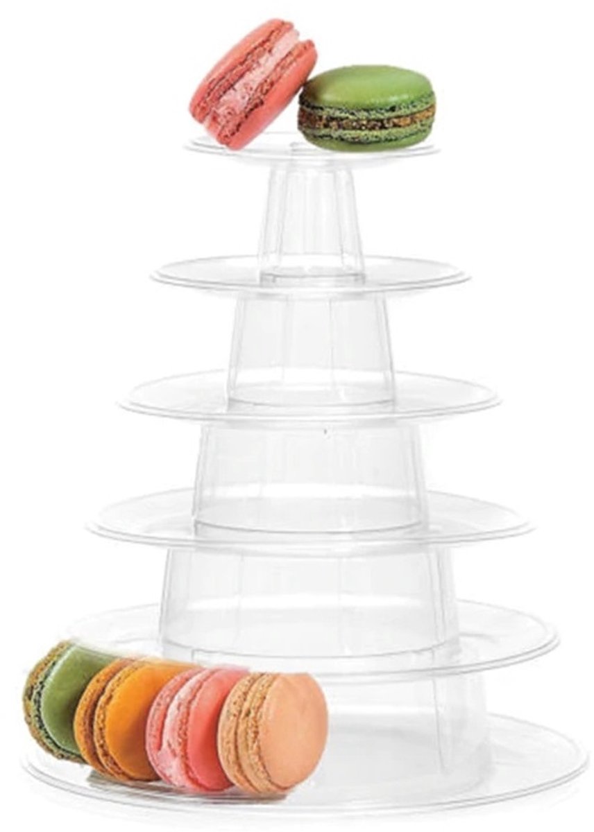 Macaron standaard plastic 6 delig