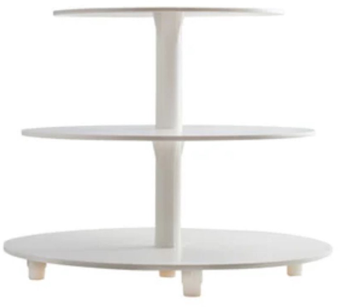 Taartstandaard Gelaagd Wit Plastic - 3 lagen