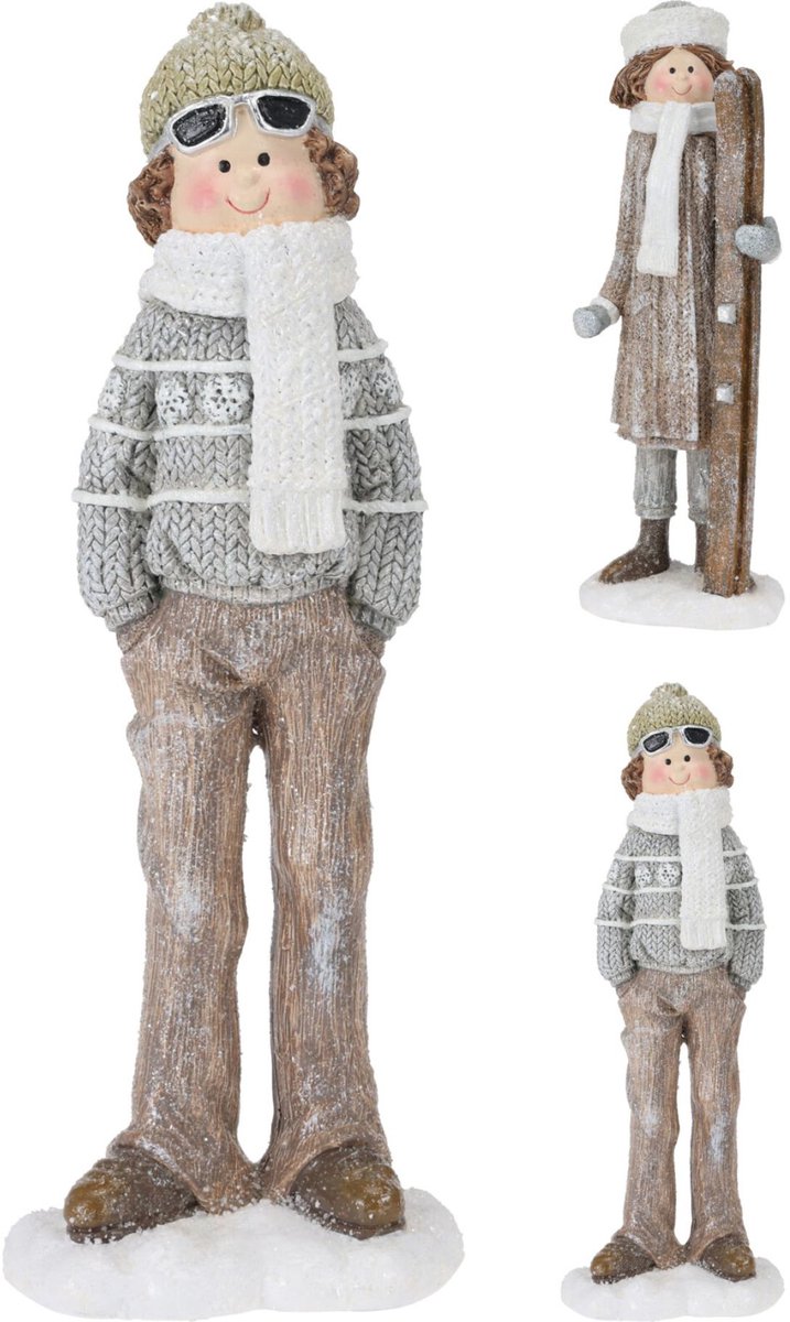 Decoratie Winter Kinderen 12x11x42 cm Assorti