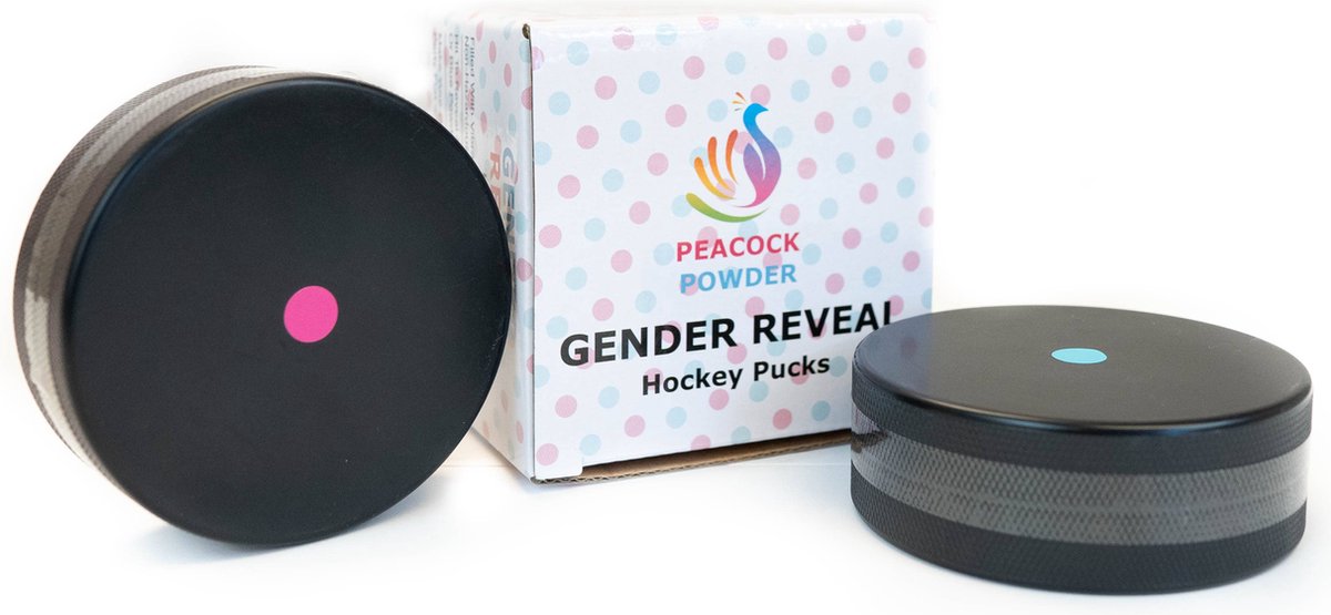 Little koekies - Gender reveal hockey puck roze - Geslacht Van Jullie Baby Onthullen - Originele Manier - roze- Kleurpoeder - meisje- girl-  Zwanger