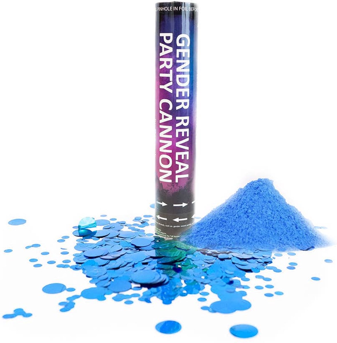 Little koekies - Gender reveal papieren confetti & poeder kanon - blauw - milieuvriendelijke shooters - Its a boy - jongen- babyboy- geslachtsbepaling