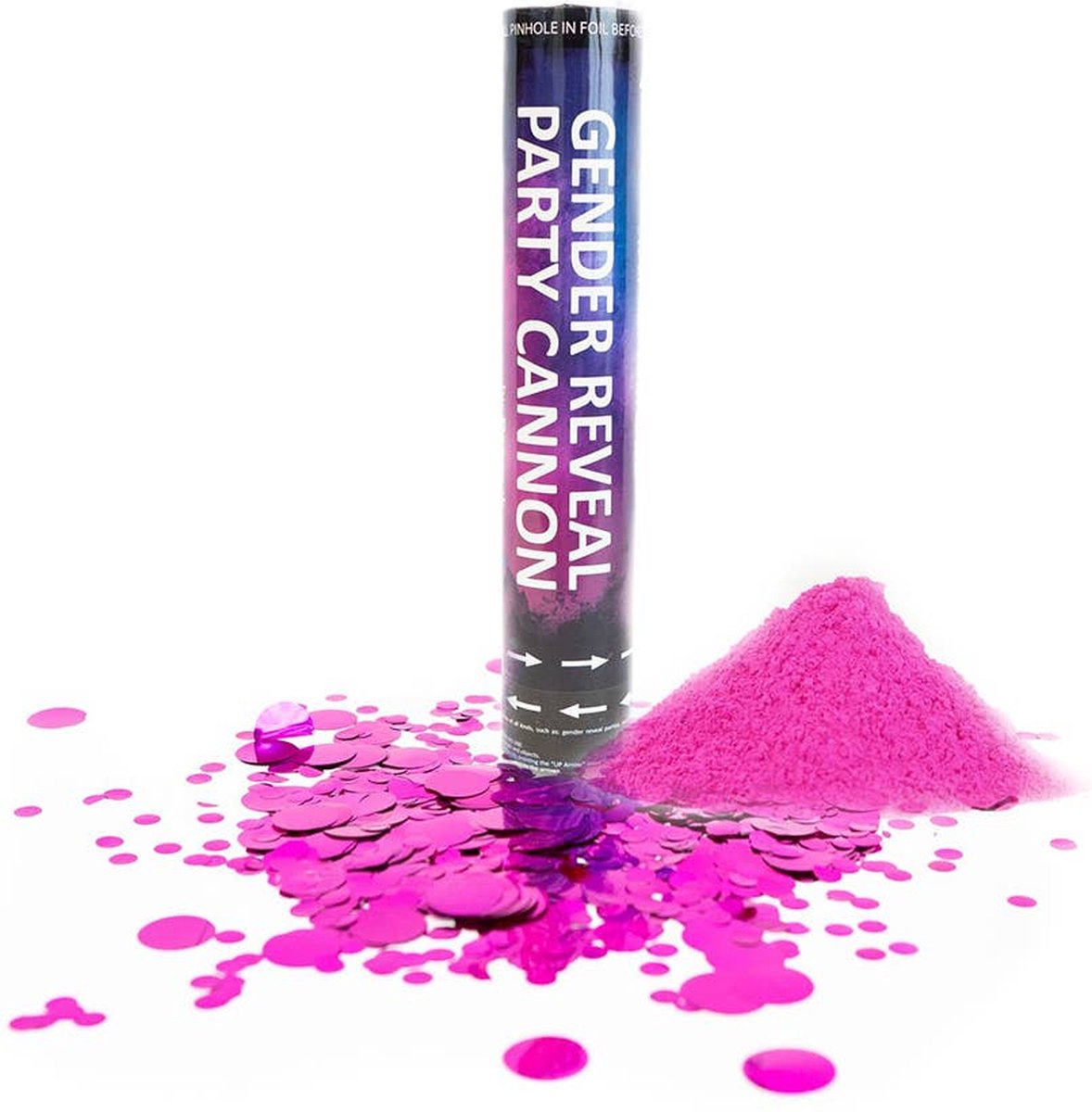 Little koekies - Gender reveal papieren confetti & poeder kanon - roze - milieuvriendelijke shooters - Its a girl - meisje - babygirl - geslachtsbepaling