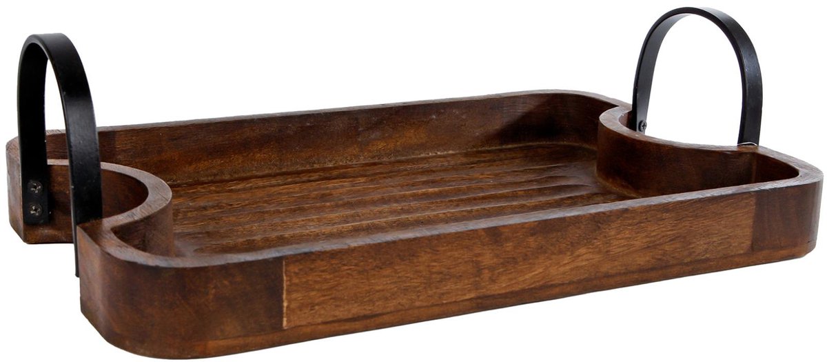 Mango Houten Dienblad 40x25x6.5 cm Bruin