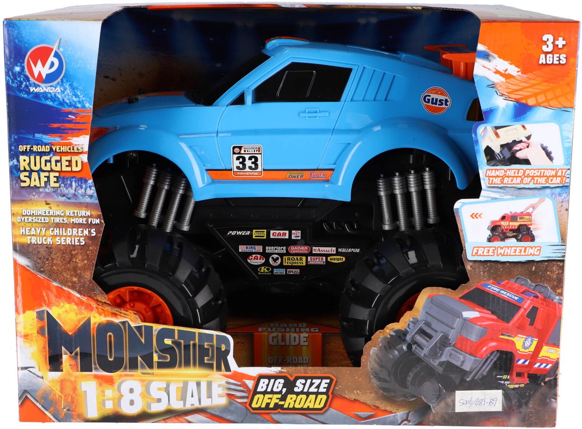 Overige Merken Mega Monstertruck 1:8 Blauw
